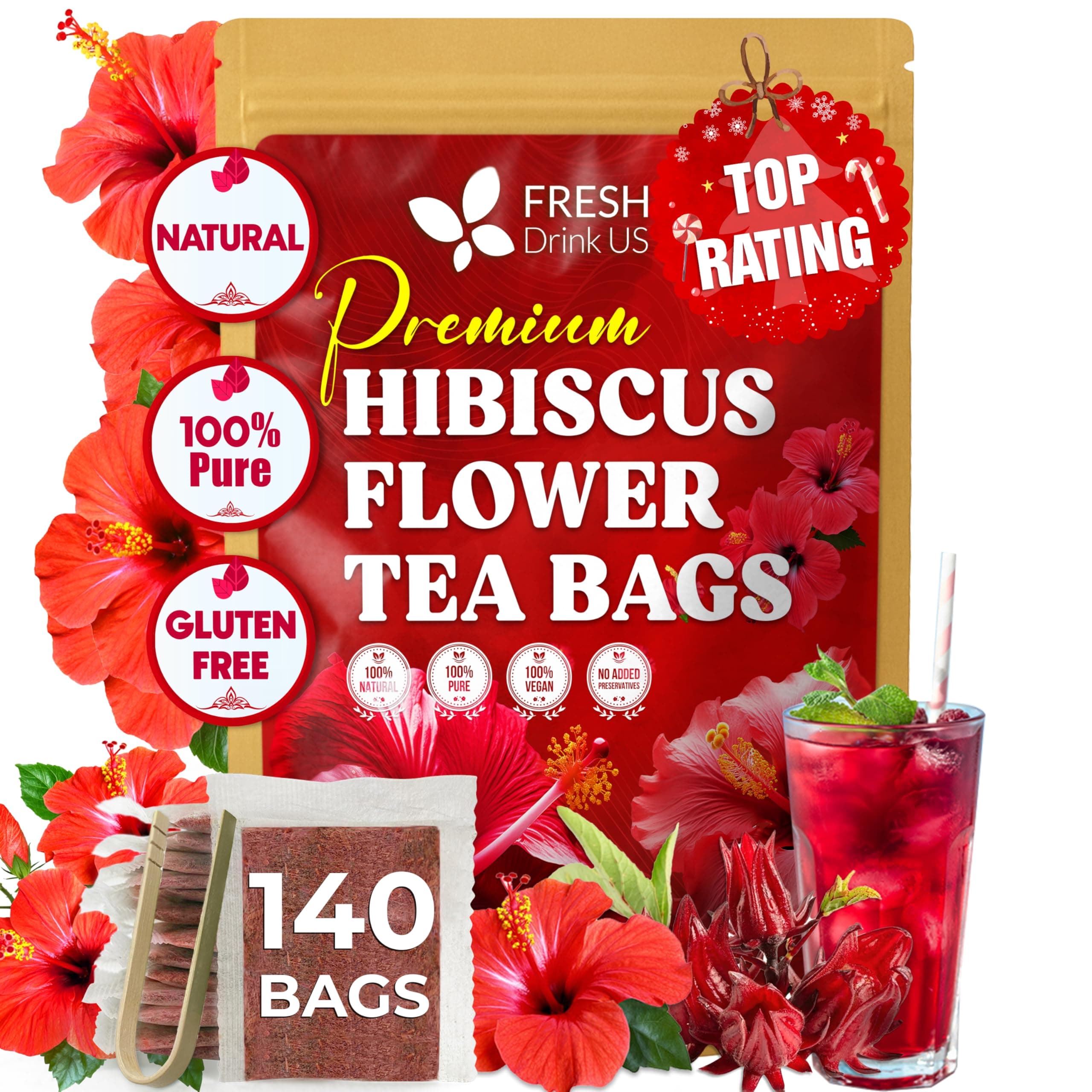 Hibiscus Flower Tea Bags