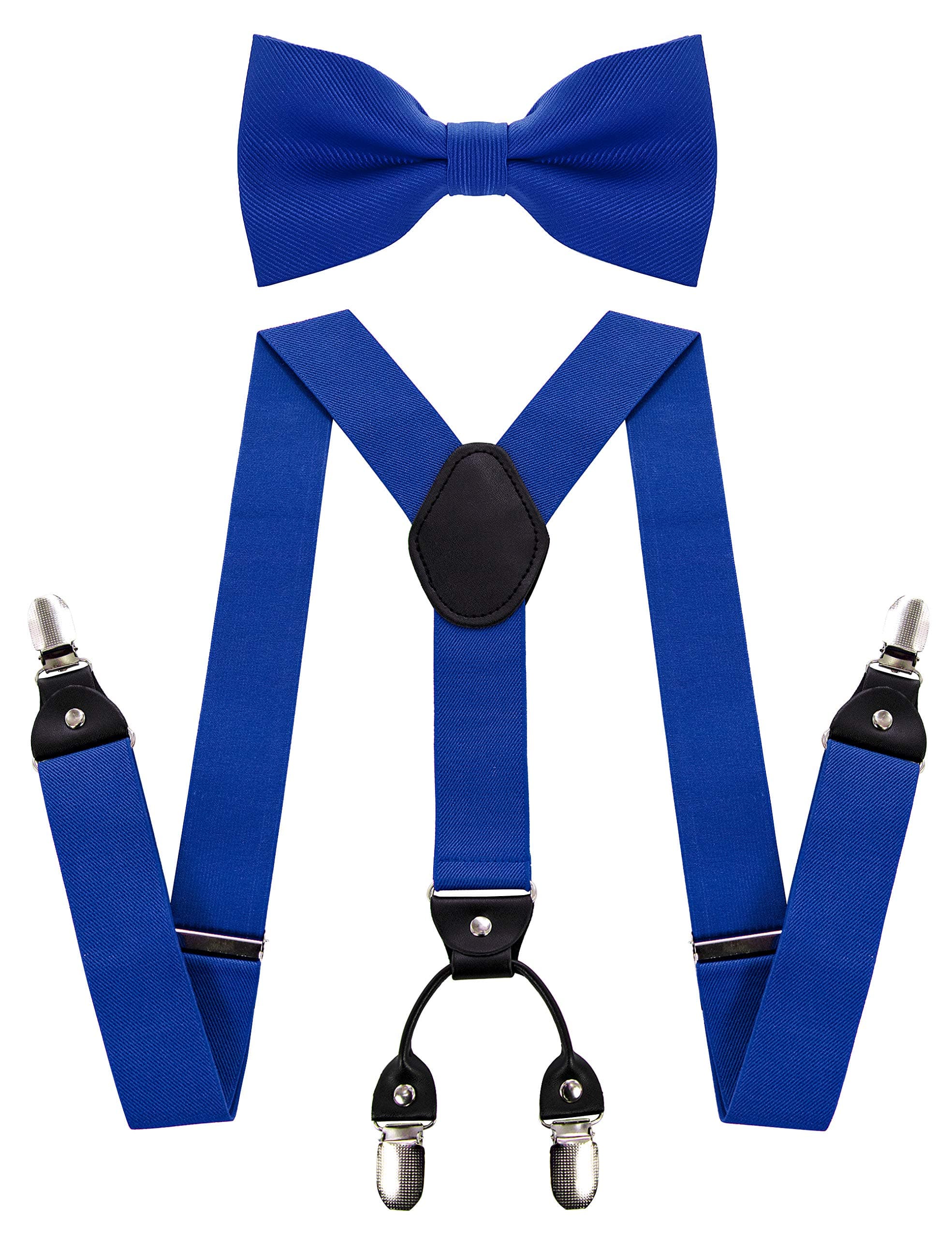 Solid Color Suspender and Silk Bow Tie Sets for MenOEKO-TEX STANDARD 100