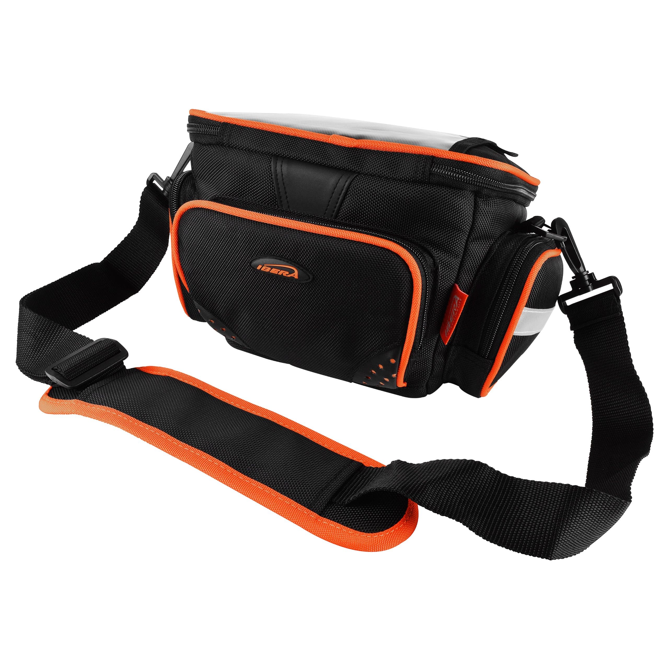 IberaBike Handlebar Bag for Camera Equipment, Clip-on Quick Release Bicycle Bag with Rain Cover and Map Sleeve, Medium (IB-HB4)