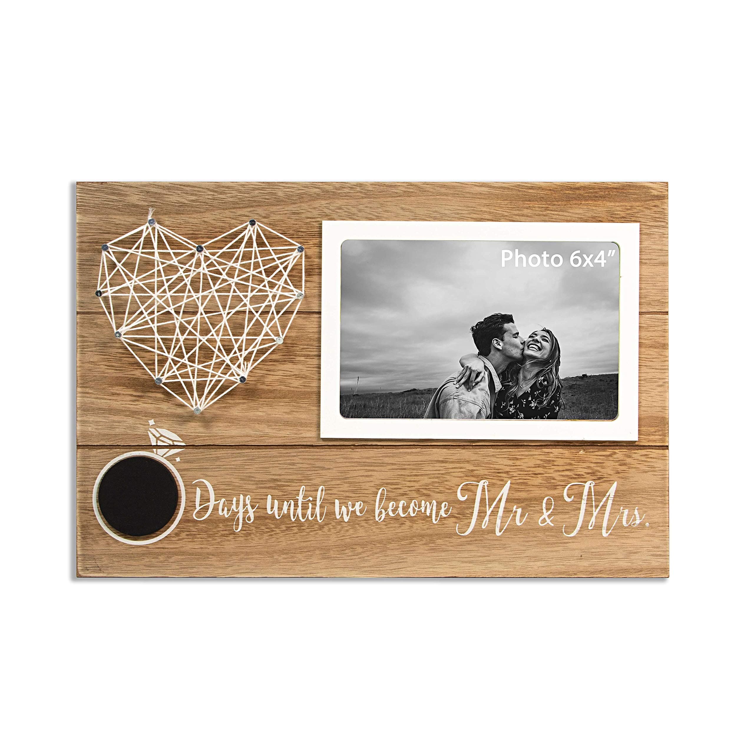 VILIGHT Engagement Picture Frames for Couples - Future Mr & Mrs Gifts for Wedding Day Countdown - 6x4 Photo