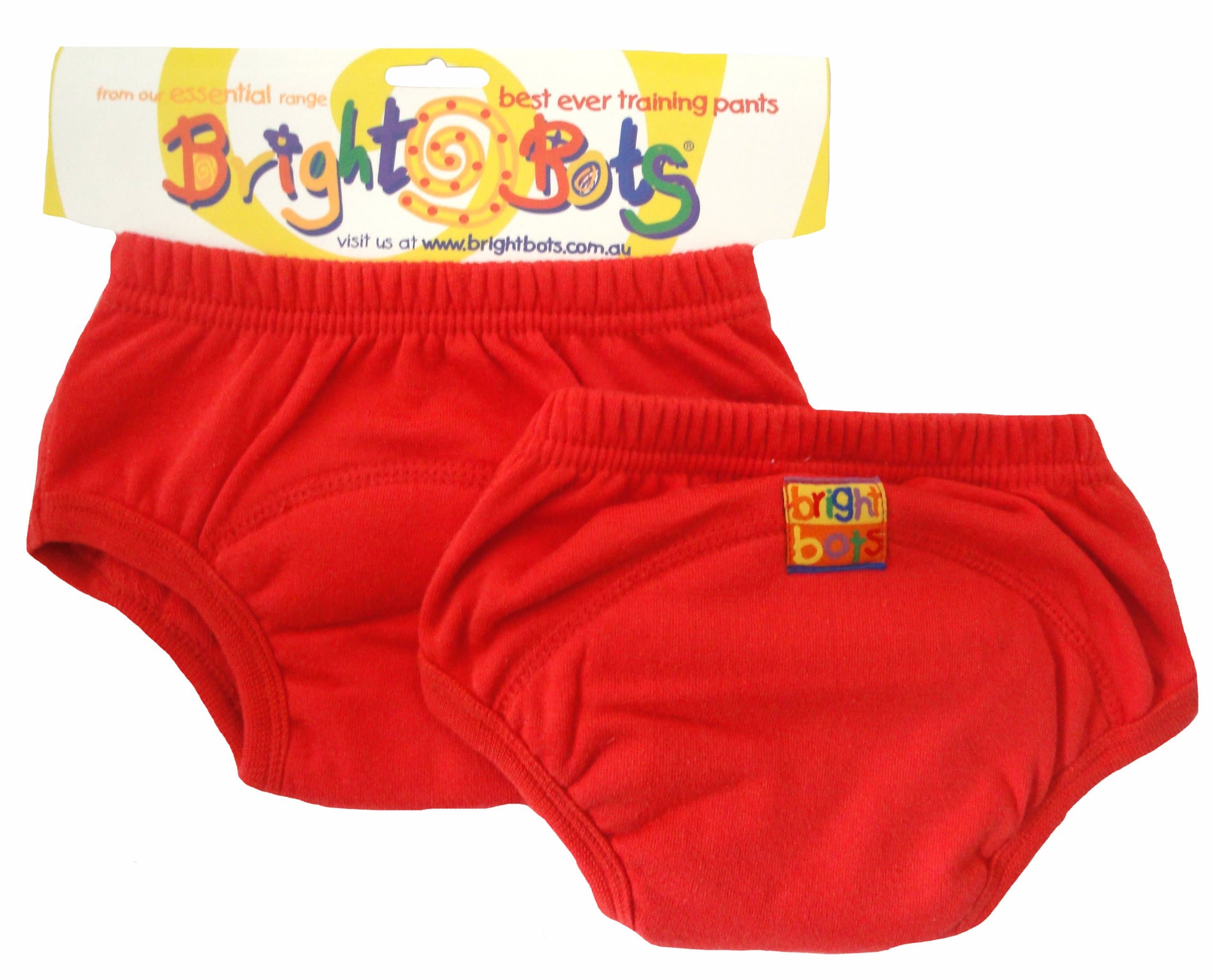 Bright Bots Potty Training Pants with Absorbent and Water Resistant Layer. Bright Pull On Washable Cotton Pants for Toddlers 2 Pack
