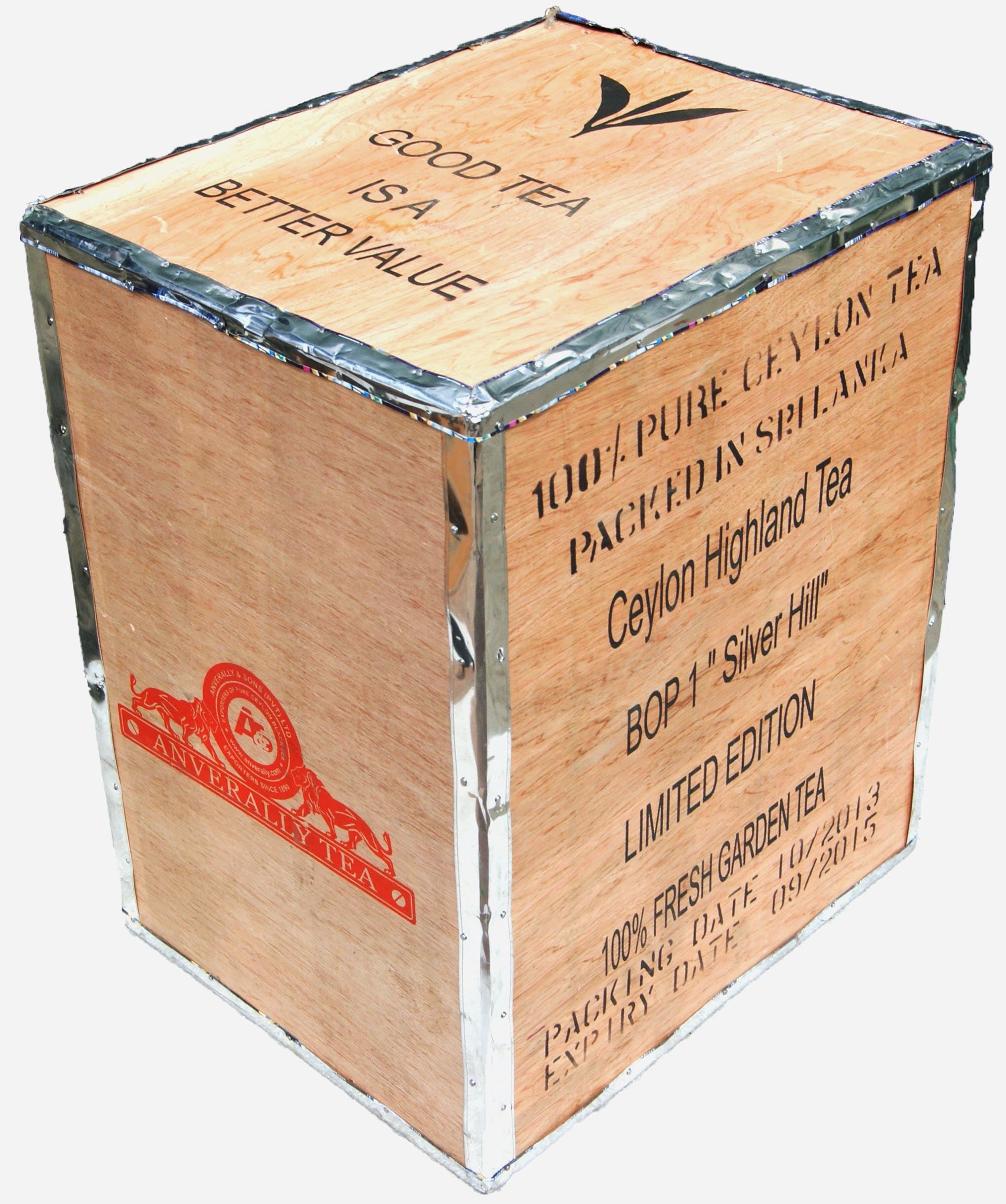 Original Assam Tea Box in Shipping Crate Design