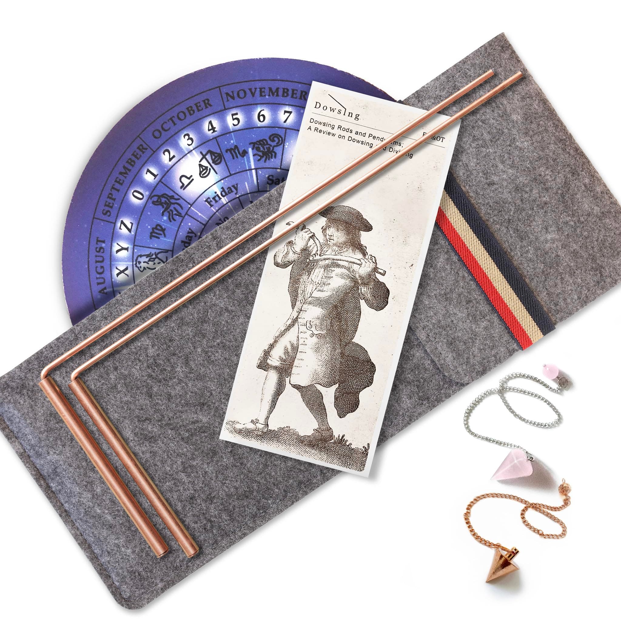 99.9% Copper Dowsing Rod - 2PCS Divining Rods with Bag - Detect Gold, Water, Ghost Hunting etc.