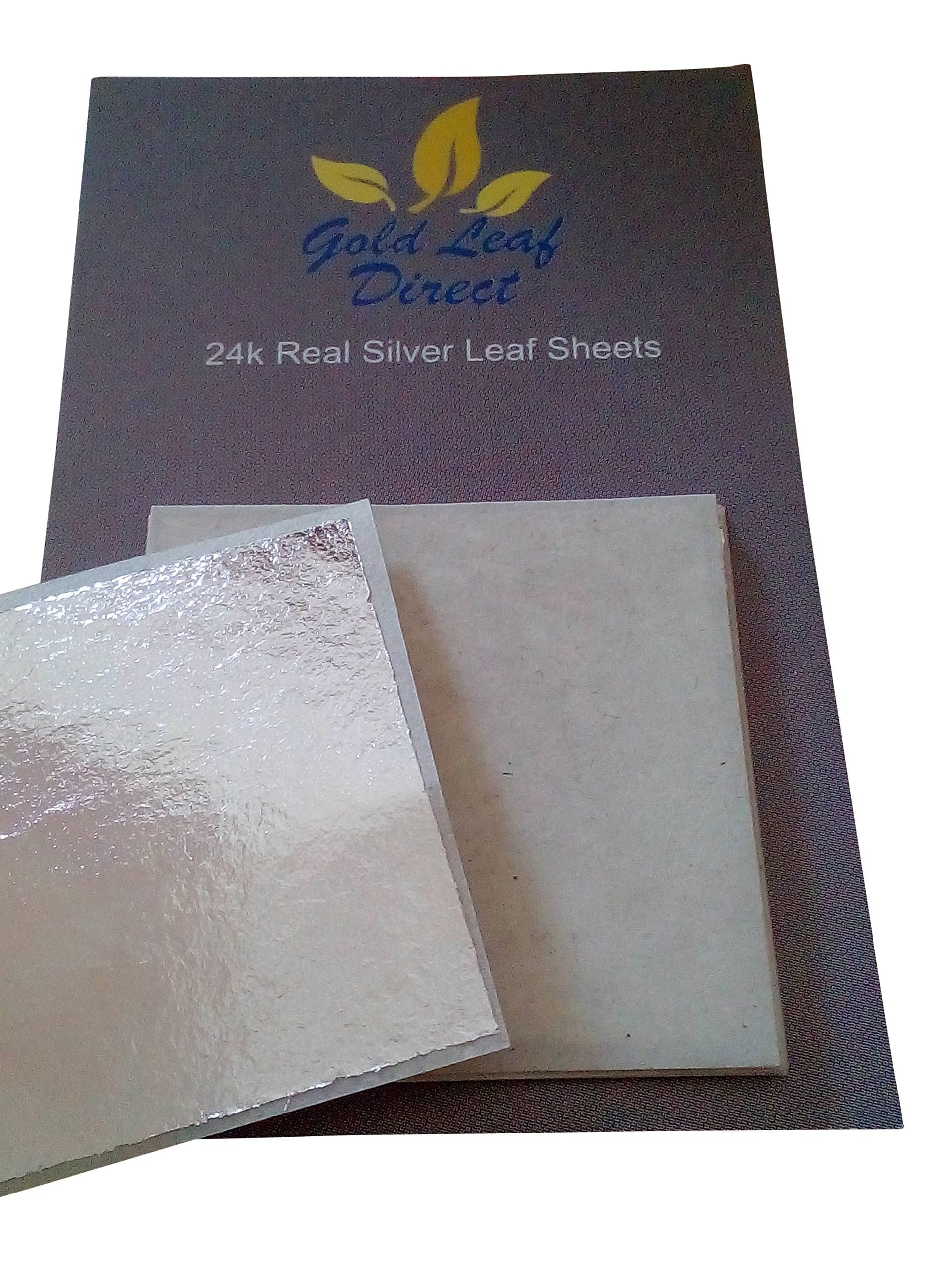 Genuine Real Pure Silver Leaf 100% Edible Sheets x 10 from Gold Leaf Direct …