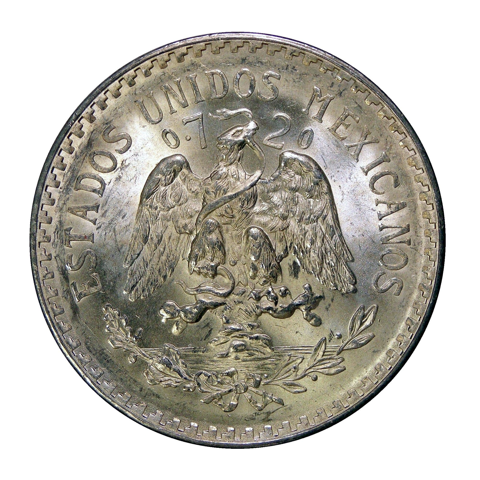 1943 Mexico 1 Peso Silver Coin - Mint State