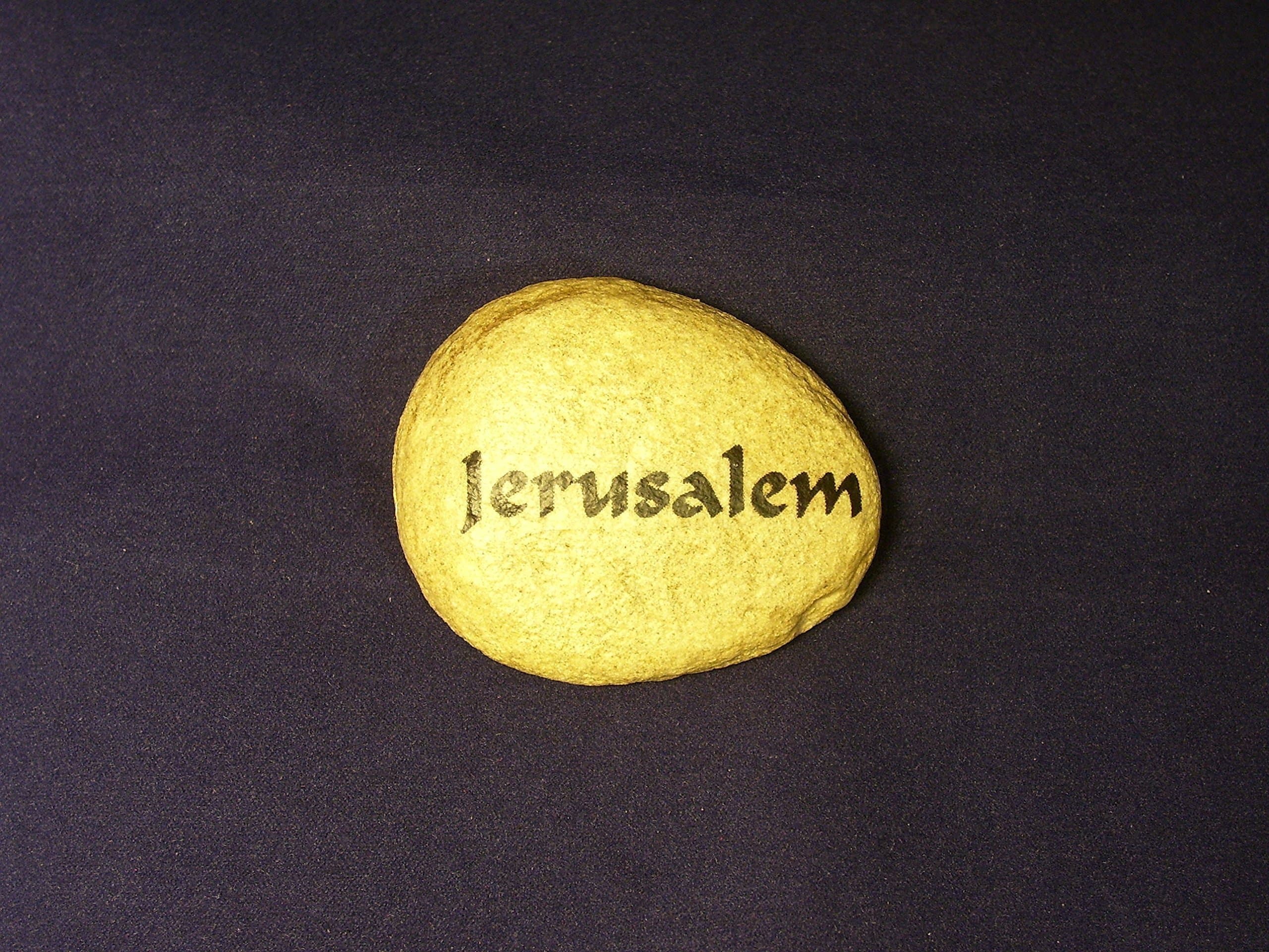 Jerusalem Israel Faith Stones Scripture River Rock