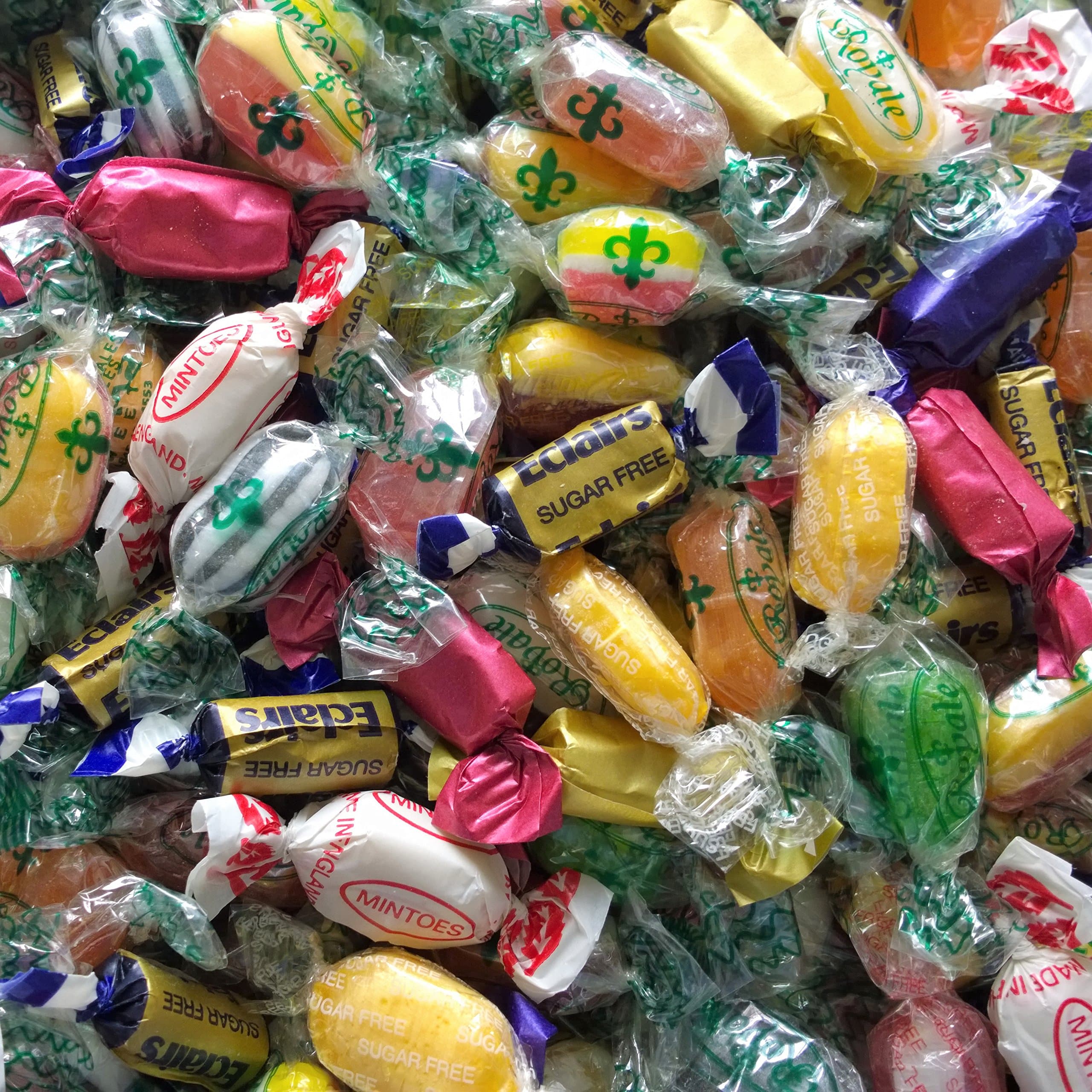 Mixed Sugar Free Sweets 700g, "Calum's Mixes", Includes Chocolate Eclairs, Rhubarb & Custard, Toffees, Sherbet Lemons, Humbugs and Lots More