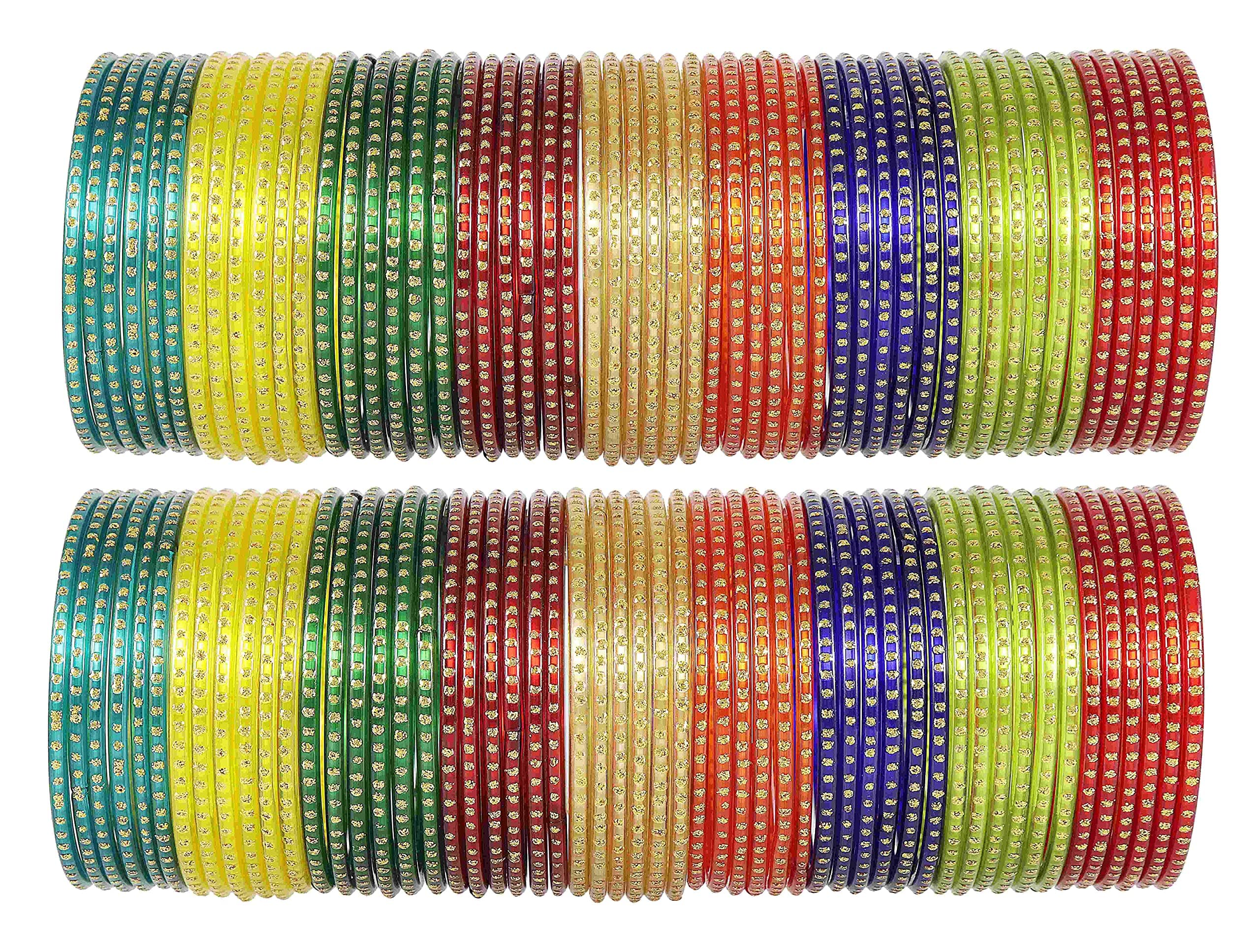 NMIIGlass with Plain and Simple Design Glossy Finished Fancy Bangle Set For Women and Girls | Glass Bangles | Stylish Women's Bangles