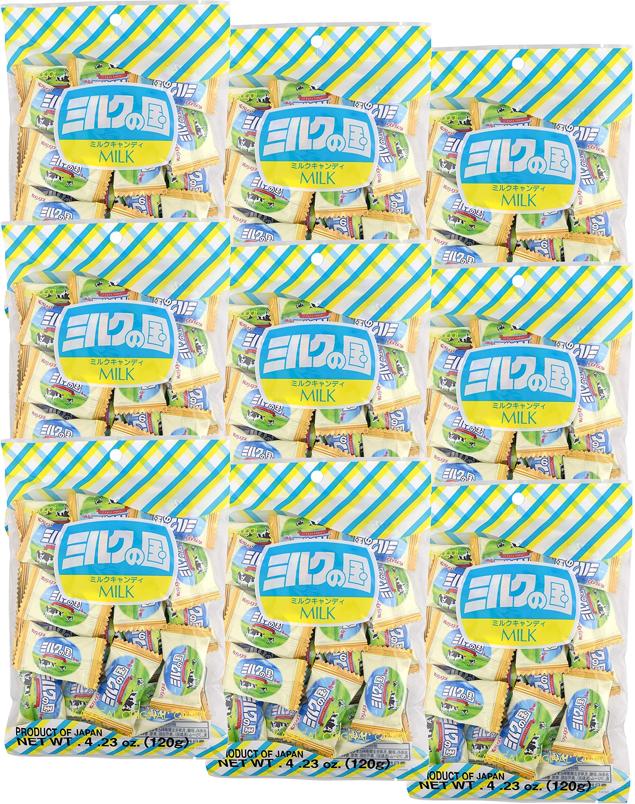 Kasugai Milk no Kuni Candy 4.23oz (9 Pack)