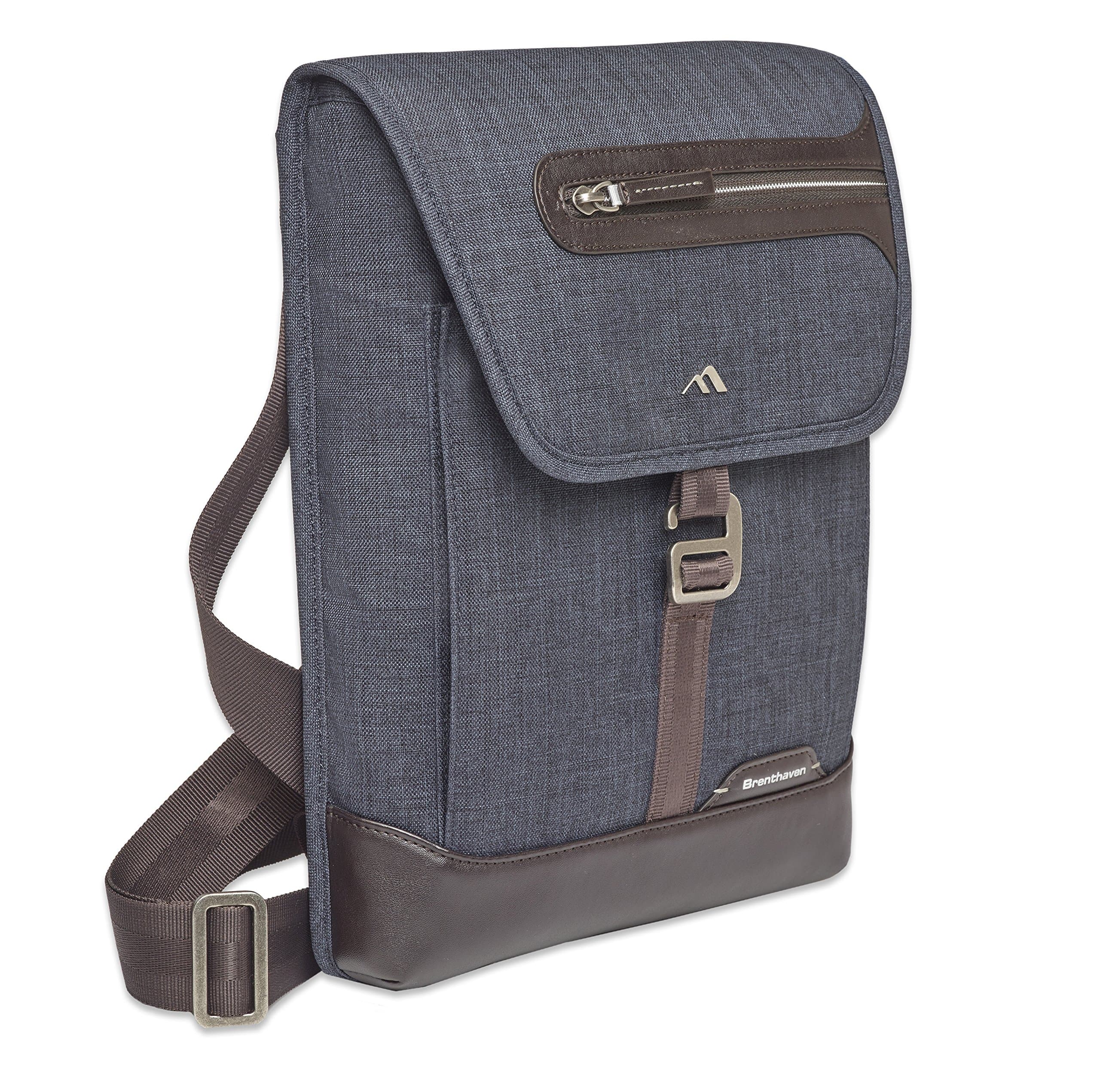 Brenthaven Collins Vertical Messenger Bag, Indigo