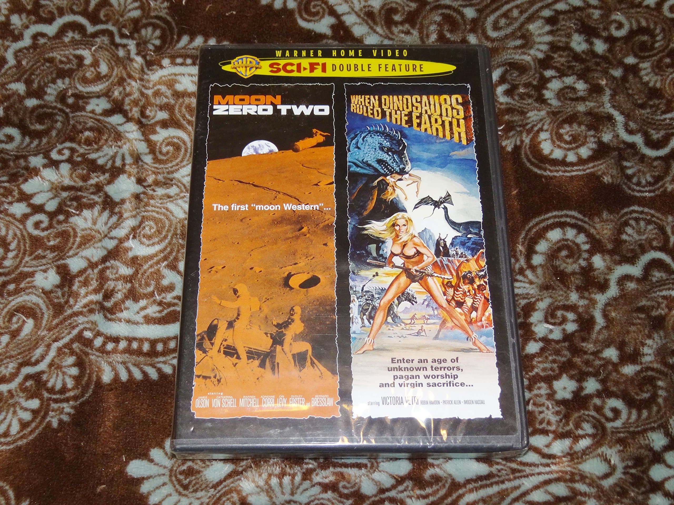 Warner Home Video Sci Fi Double Feature Moon Zero Two/When Dinosaurs Wal ked the Earth