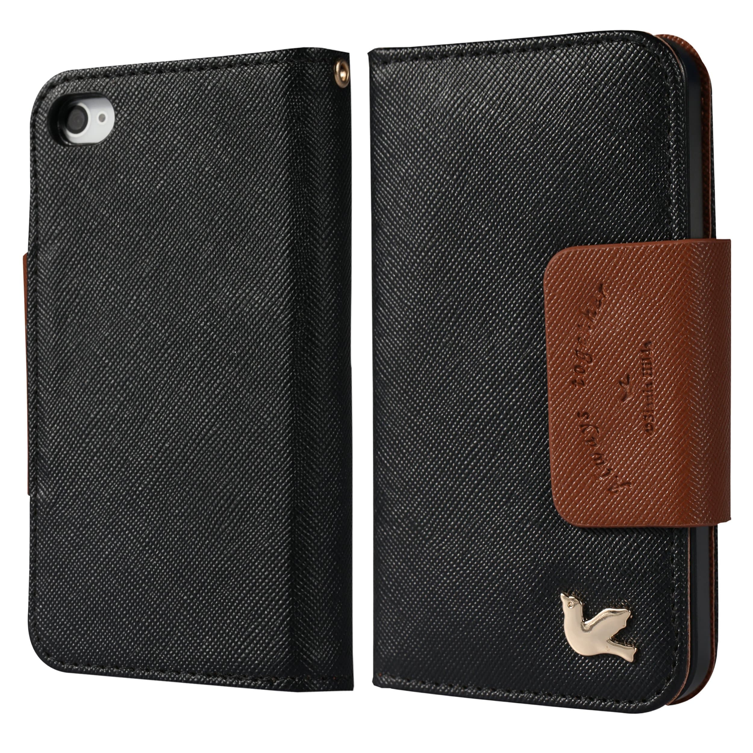 iPhone 4S Case,iPhone 4 Case,by HiLDA,Wallet Case,PU Leather Case,Credit Card Holder,Flip Cover Skin[Black]