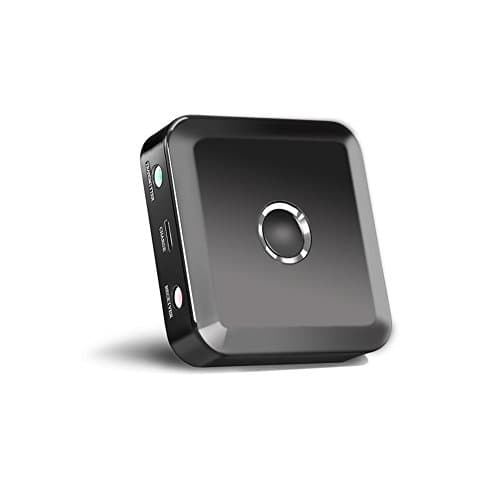 Bluetooth 4.0 Transmitter / Receiver, Bluetooth Transmitter, 2-in-1 Wireless Audio Adapter for TV, Home/Car Stereo, Speaker, PC and more (Pair 2 At Once, Re-pair, AptX Low Latency & 3.5mm Audio Jack)