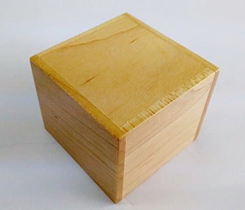 JAPANESE PUZZLE BOX - 2 SUN CUBE 4 STEPS KOBAKO MAPPLE WOOD