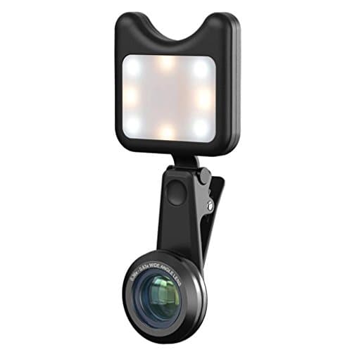 Mobile Phone Camera Lens 3 In 1 Kit,, 0.36 Wide-Angle Lens + 15 X Macro Lens + LED Flash, Mobile Phone Self-Ray Fill Light Kit