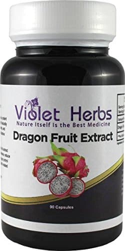 Dragon Fruit Extract Capsules 10:1 200mg 90 Count Bottle Violet Herbs