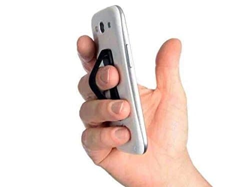 Mobile Device Elastic Finger Grip -For Mobile Phone, iPhone and iPad Tablet Kindle Holder in Black by K.O.W