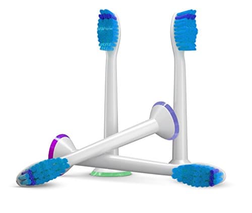 Premium Replacement Toothbrush Heads For Phillips Sonicare (4-pack), fits DiamondClean, EasyClean, HydroClean, FlexCare series, HealthyWhite, Plaque Control and Gum Health Handles.