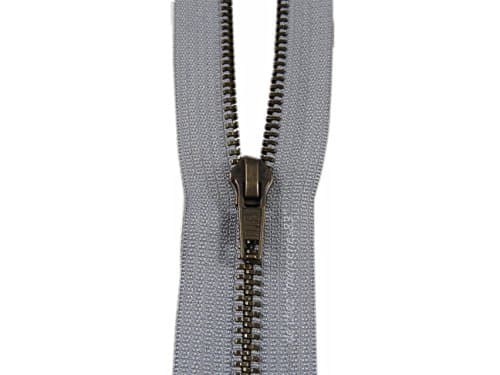 Zip 75 cm – 5 mm Brass – A Runner Metal Mesh Zipper can be opened Grey Grey Zip Mesh Metal Brass 75 cm Width 3 cm.
