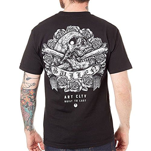 Sullen Black stipple Skull T-Shirt
