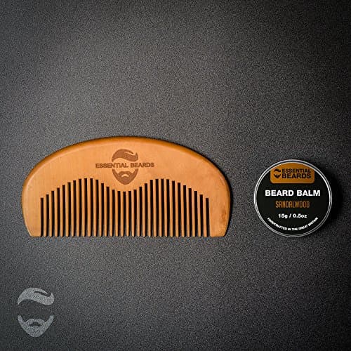 Essential Beards - Beard Balm and Comb Made in the UK (sandalwood)