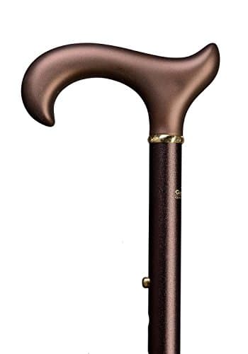 Designer Walking Cane Soft Grip Ergonomic Folding Walking Stick Bronze