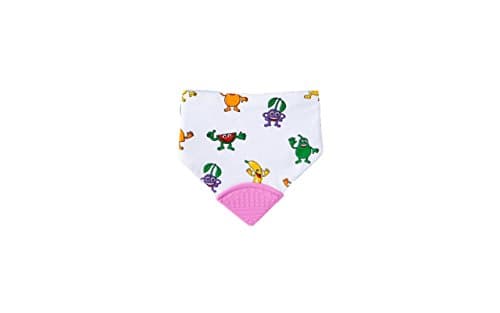 2 in 1 Teething Bib - Pink Fruit