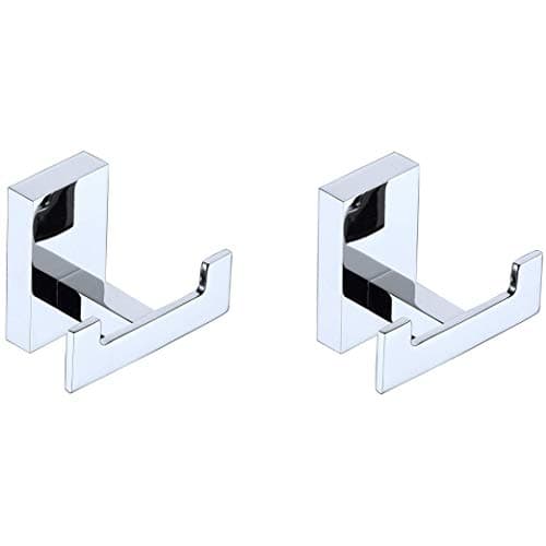 Double Brass Towel Robe Hook Polished Chrome Wall Mounted,2 PCS