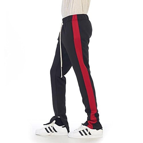 EPTM Men's Techno Poly Zipper Long Drawstrings Pants