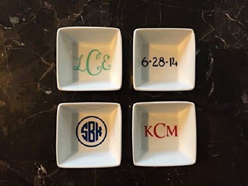 Personalized Porcelain Ring Dish, 4 Styles and Several Colors