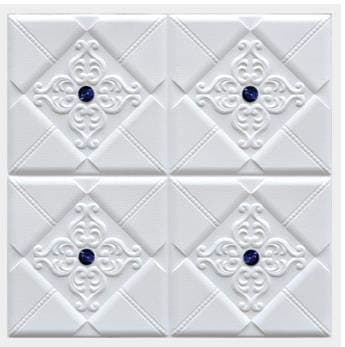 KUK65ILO 3D self-Adhesive Foam Wall Stickers Soft Bag Personalized Decorative Wall Renovation Anti-Collision Sound insulation-74-white-