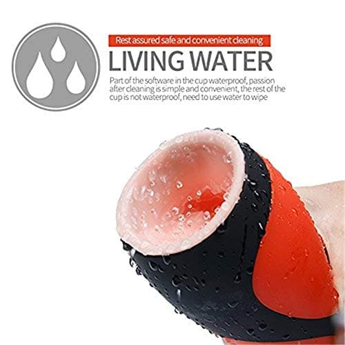 30 Modes Deep Throat Electric Massager Oral Automatic Cup for Men - Red