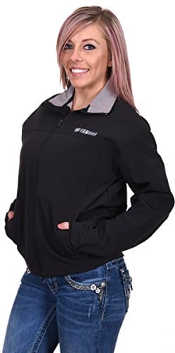 JH DESIGN GROUP Women's Yamaha Weather Resistant Soft Shell Motorcycle Biker Jacket (Small, Black)