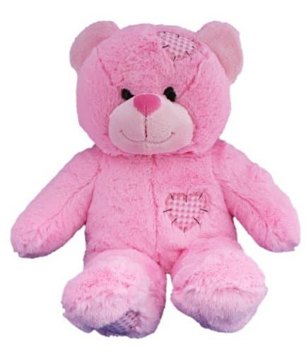 Recordable Pink Patches Teddy Bear Talking 16"
