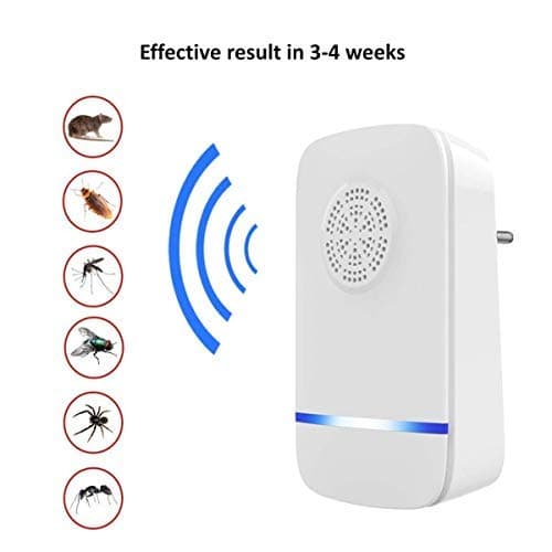 EVERCHOICE Tdas Ultrasonic Pest Control Repeller Killer Repellent Machine (White, 10 cm)