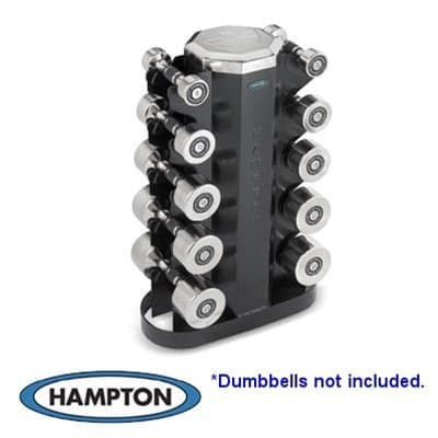 Hampton Fitness 2 Sided Vertical Rack Accommodate 5 Pair Dura Bell Or Chrome