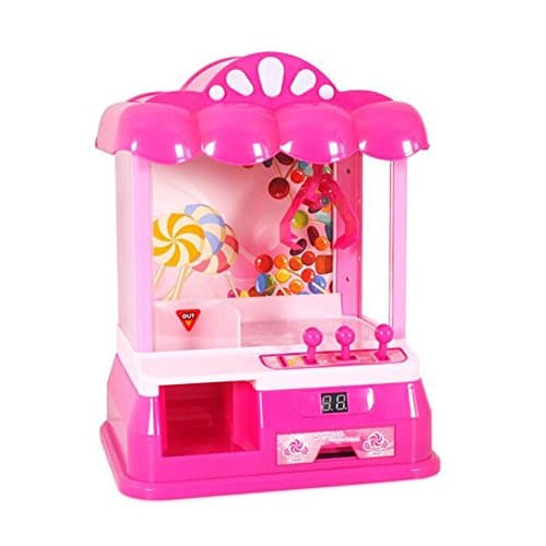 CFZHANG Grabber Machine Crane Claw Arcade USB Plastic Fairground Replica Electronic Creative Crazy Music Game Kids Christmas Gift, pink