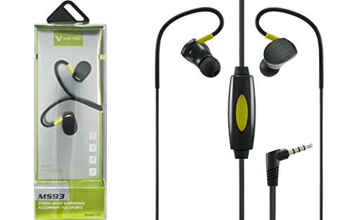3.5mm Stereo Hands-free Earbuds Headset w/ Mic Control for Most Devices (iPhone 4/5/6, Moto Z, Z Force, Google Nexus 5X, 6P, LG G5, ZTE Grand X Max 2, HTC 10, Plus more!) (Neon)