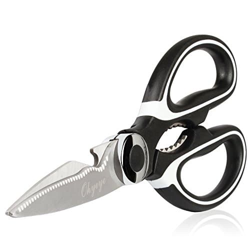 Kitchen Scissors- Heavy Duty/Ultra-sharp Kitchen Shears- Cooking Scissors for Meat/Fish/Poultry/Vegetables- Stainless Steel Food Scissors with Blade Cover & Ergonomic Handles