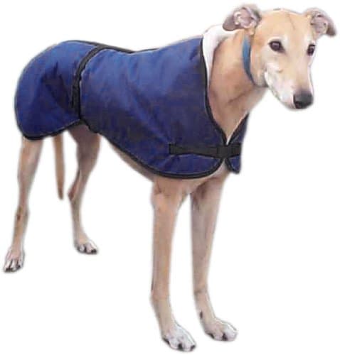 Greyhound Coat Fleece-Lined Water Resistant (Large, Navy)
