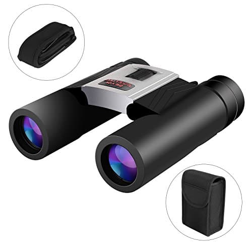 AUTSCA Binoculars 10x32 Compact Binoculars Folding High Powered Prism Wide Angle waterproof Fog-proof Binoculars for Bird Watching, Concert and Sports Games
