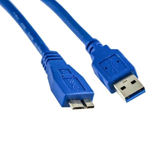 Fullink SuperSpeed USB 3.0 Type A to Micro-B Cable in Blue 10 Feet