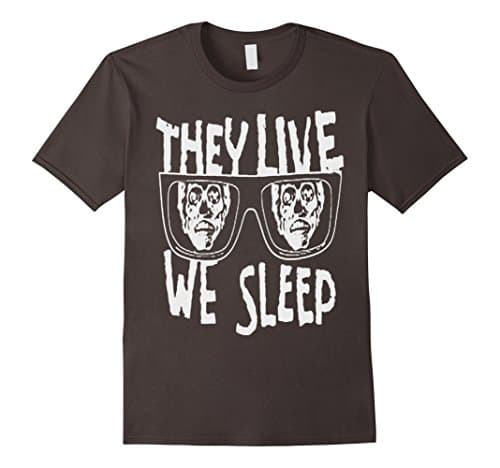 Men's They live we sleep Tshirt Medium Asphalt