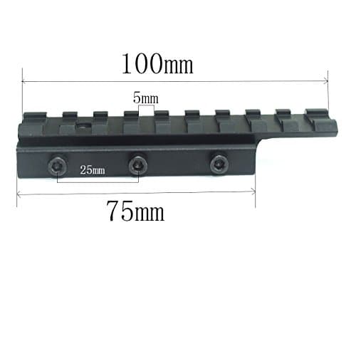 Tacksport Dovetail to Weaver Ar Flat Top 0.5inch Riser Rail 3/8" to 7/8" Converter Adapter 11mm to 20mm