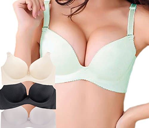 Tomas Marshal Women Bra Everyday Bra Basic Bra Comfort Bra Lightly Padded Bra Plunge Demi Bra t shirt Bra (38B, Mint)
