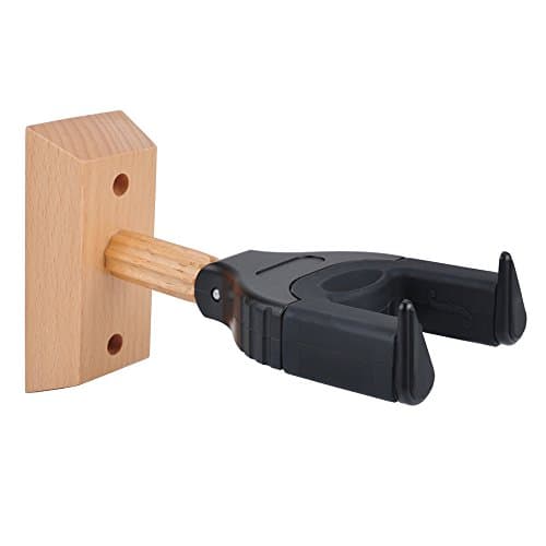 Ukulele Hanger,Ukulele Hook Holder Wall Mount,DODOMI Auto Grip System Lock Safe Lock Hardwood Studio Hanger for Ukelele , Violin , Banjo , Mandolin (Black)