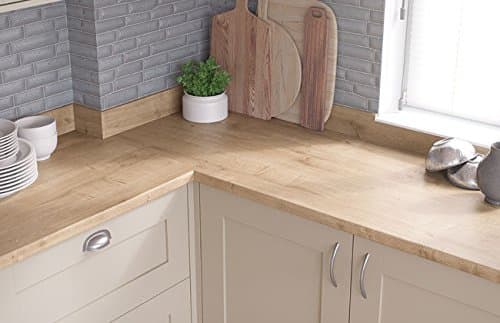 Egger Contemporary Natural Arlington Oak Effect Laminate Kitchen Worktop - 38mm Offcut Bathroom Work Surface 40mm Breakfast Bar - 1.5m x 120mm x 18mm Upstand