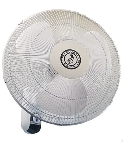Global Roots 16" Wall-Mount Oscillating Fan, High Airflow