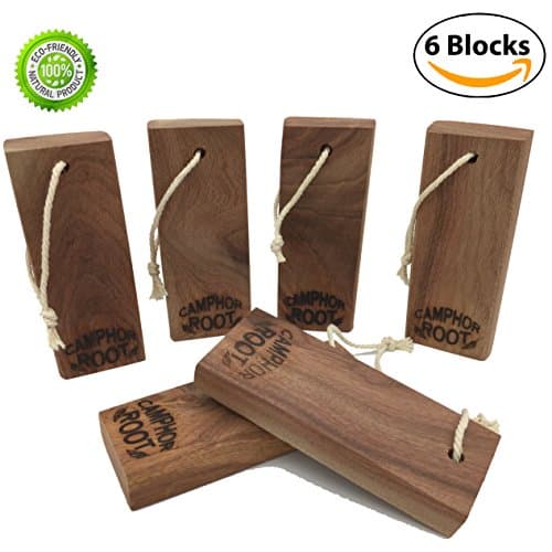 Clothes Drawer Organizers Essentials, Root of Camphor Tree Clothes Protector and Moth Repellent Storage Accessories , All-Naturl Fragrance Odour Camphor Root 6 Blocks