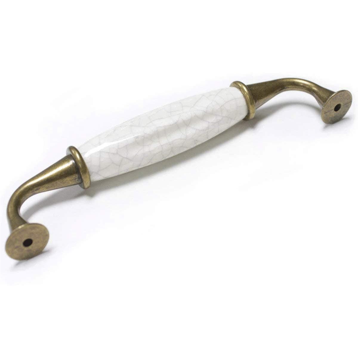 1PACK - Cabinet Handle Ceramic Vintage-Style Bronze Cupboard Dresser Pull 5 inch 128mm Hole to Hole